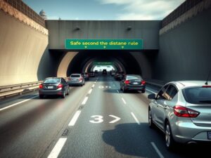 Jak zachować bezpieczny odstęp – zasada 3 sekund i minimalny dystans na autostradzie oraz w tunelach